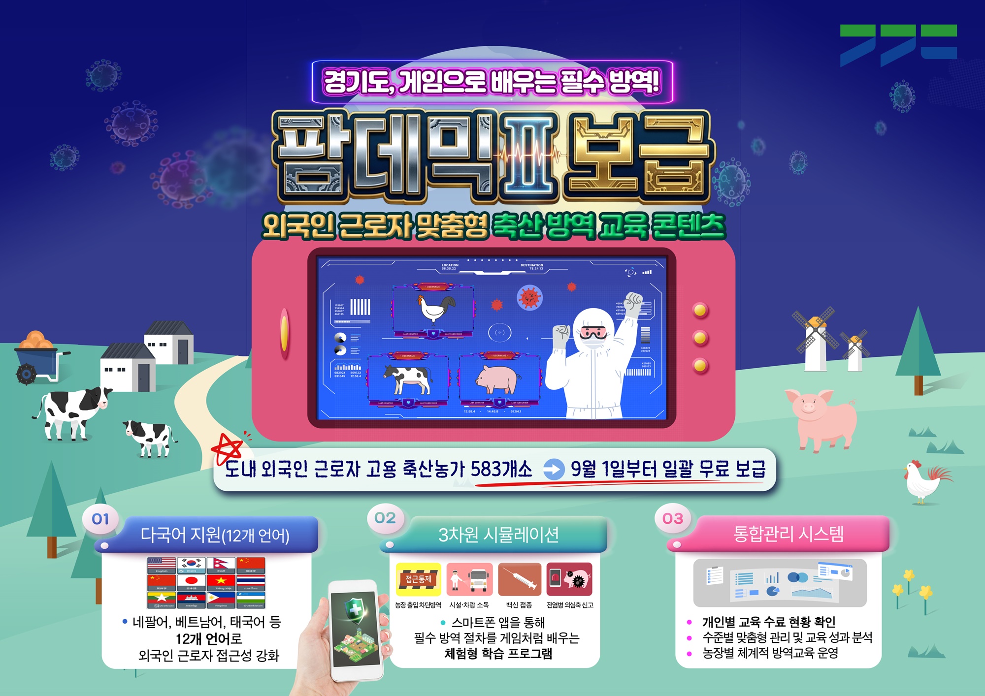 경기도, 외국인 근로자 맞춤형 스마트 교육 ‘팜데믹Ⅱ’ 보급